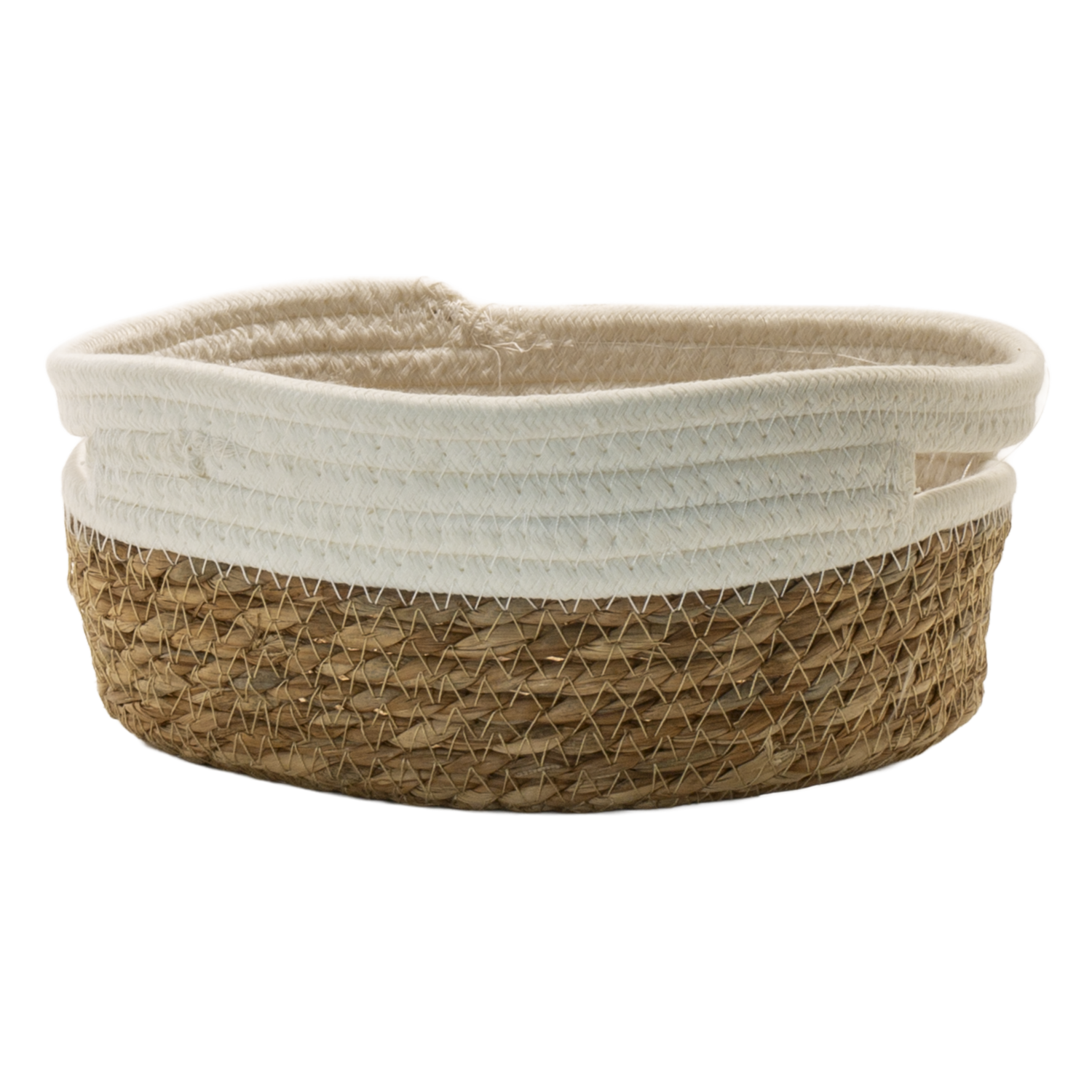Cesto Tejido Suave Yute Y Blanco SKYLARK 23X19X10 Cm