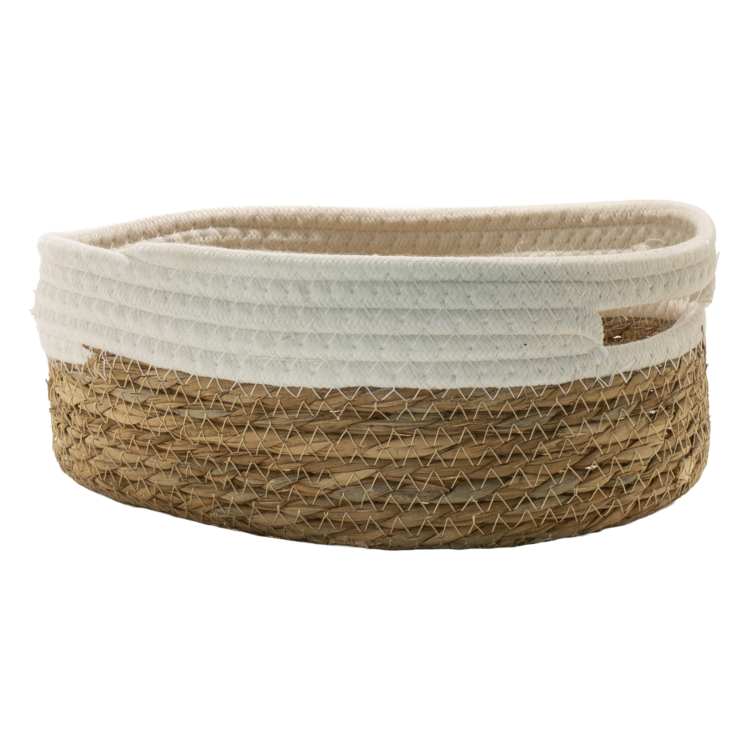 Cesto Tejido Suave Yute Y Blanco SKYLARK 26X21X11 Cm