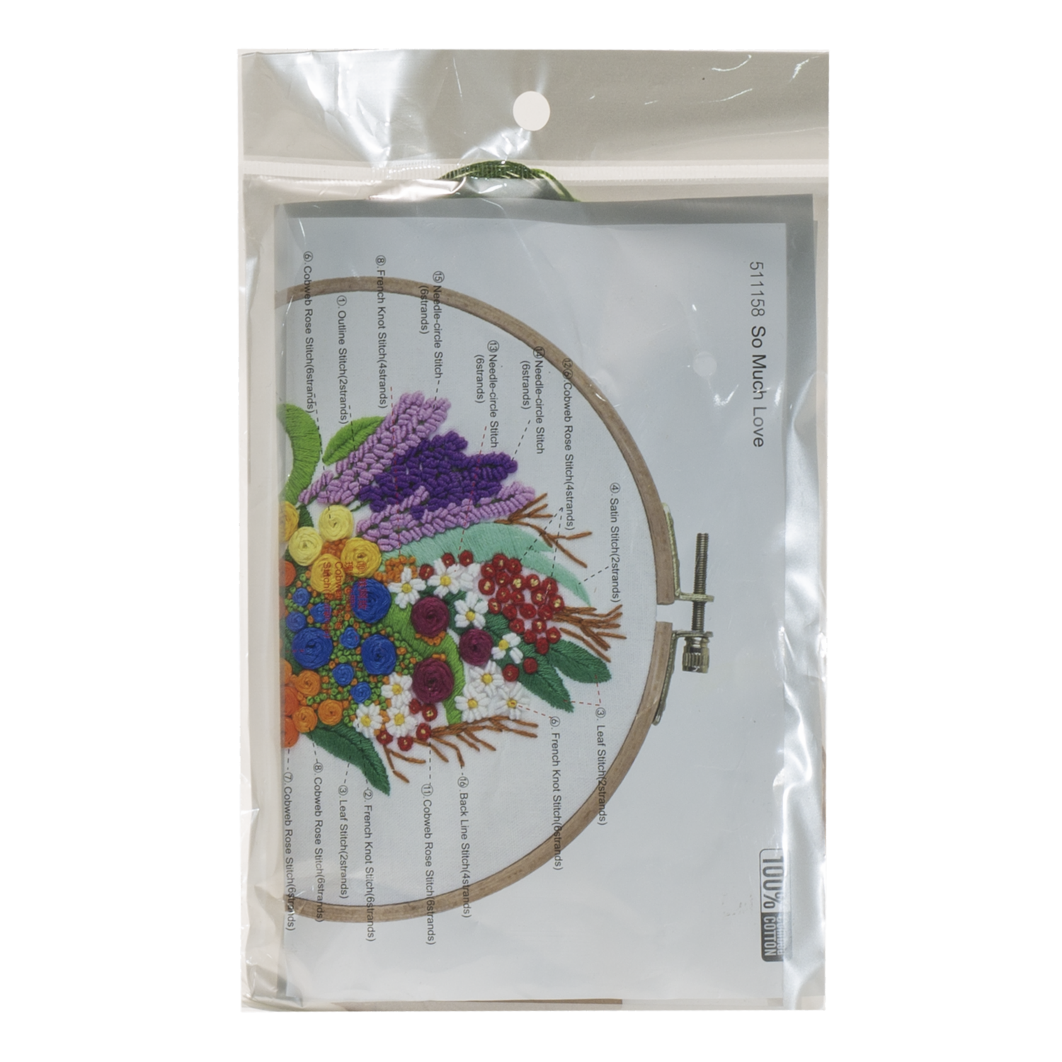 Tela Para Bordar Bouquet De Flores SKYLARK Unidad