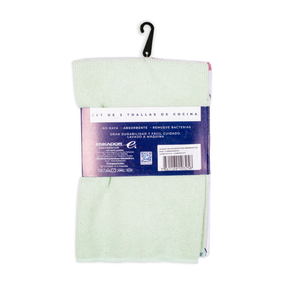 Set Paños De Cocina Londres Círculos MICROLIMPIA 2 Piezas