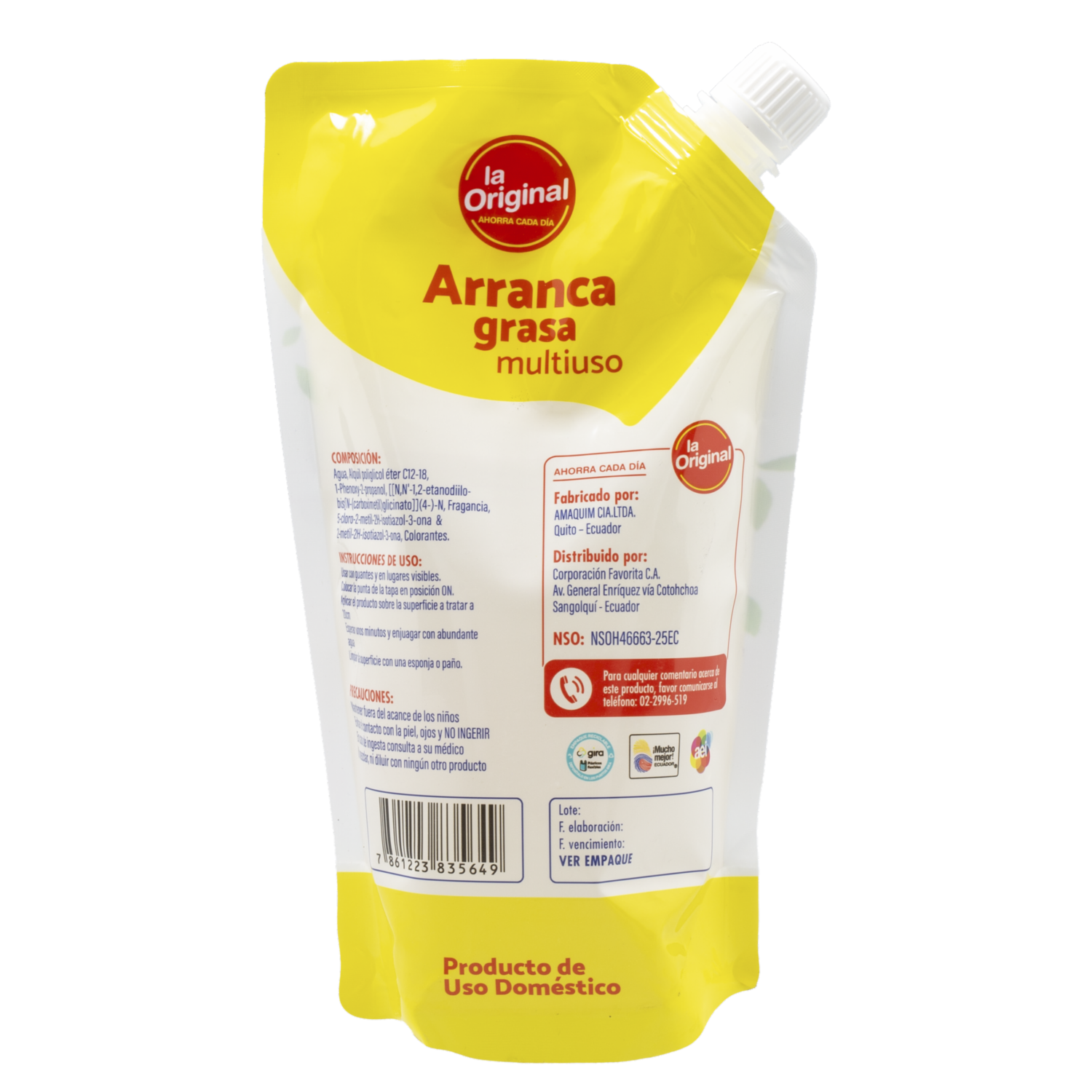 Arranca Grasa Multiuso Fragancia Naranja LA ORIGINAL 500 Ml