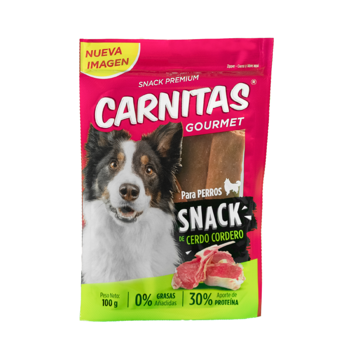 Snack Para Perros Gourmet De Cerdo Y Cordero CARNITAS 100 G