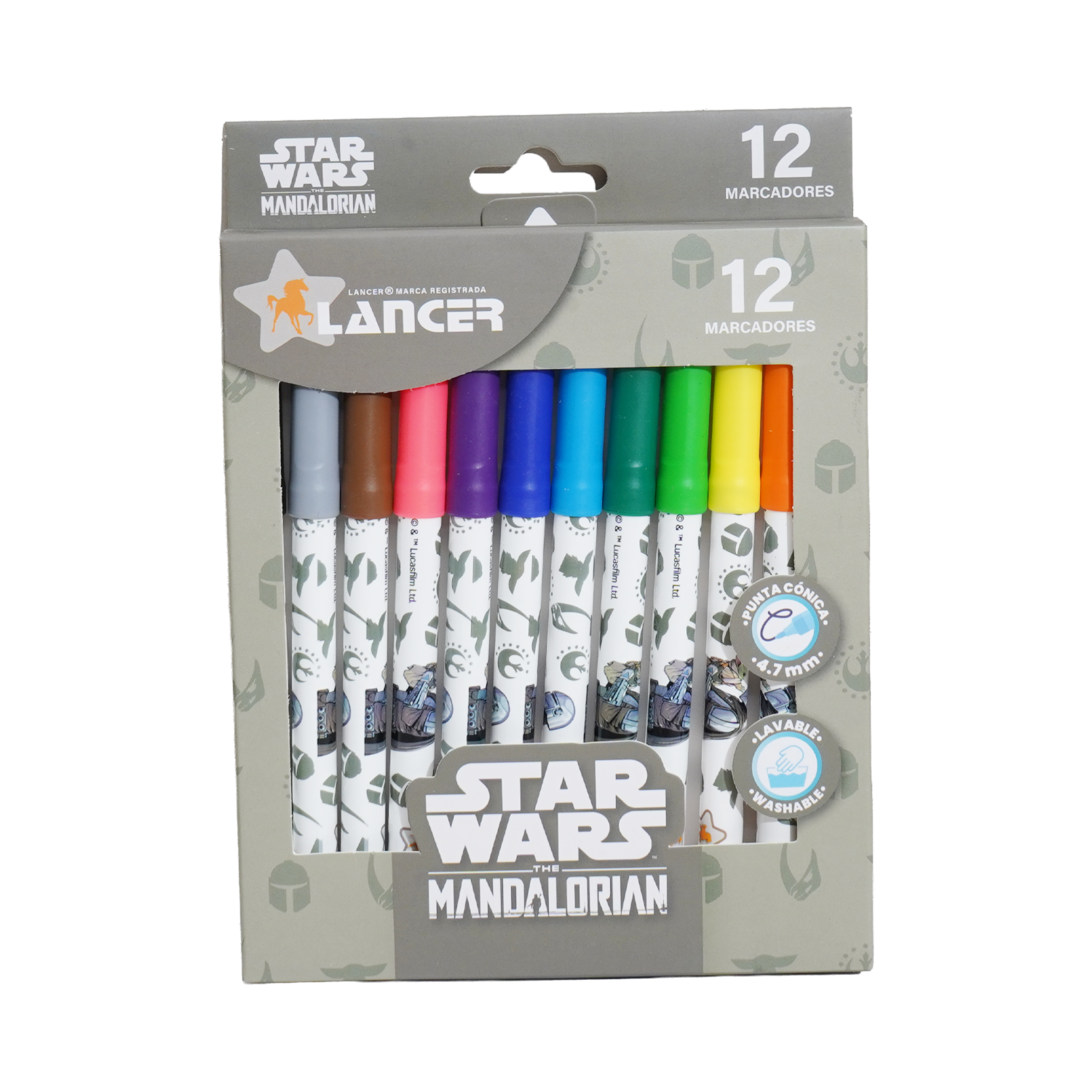 Marcadores Mandalorian 4.7 Mm DISNEY X 12 Unds