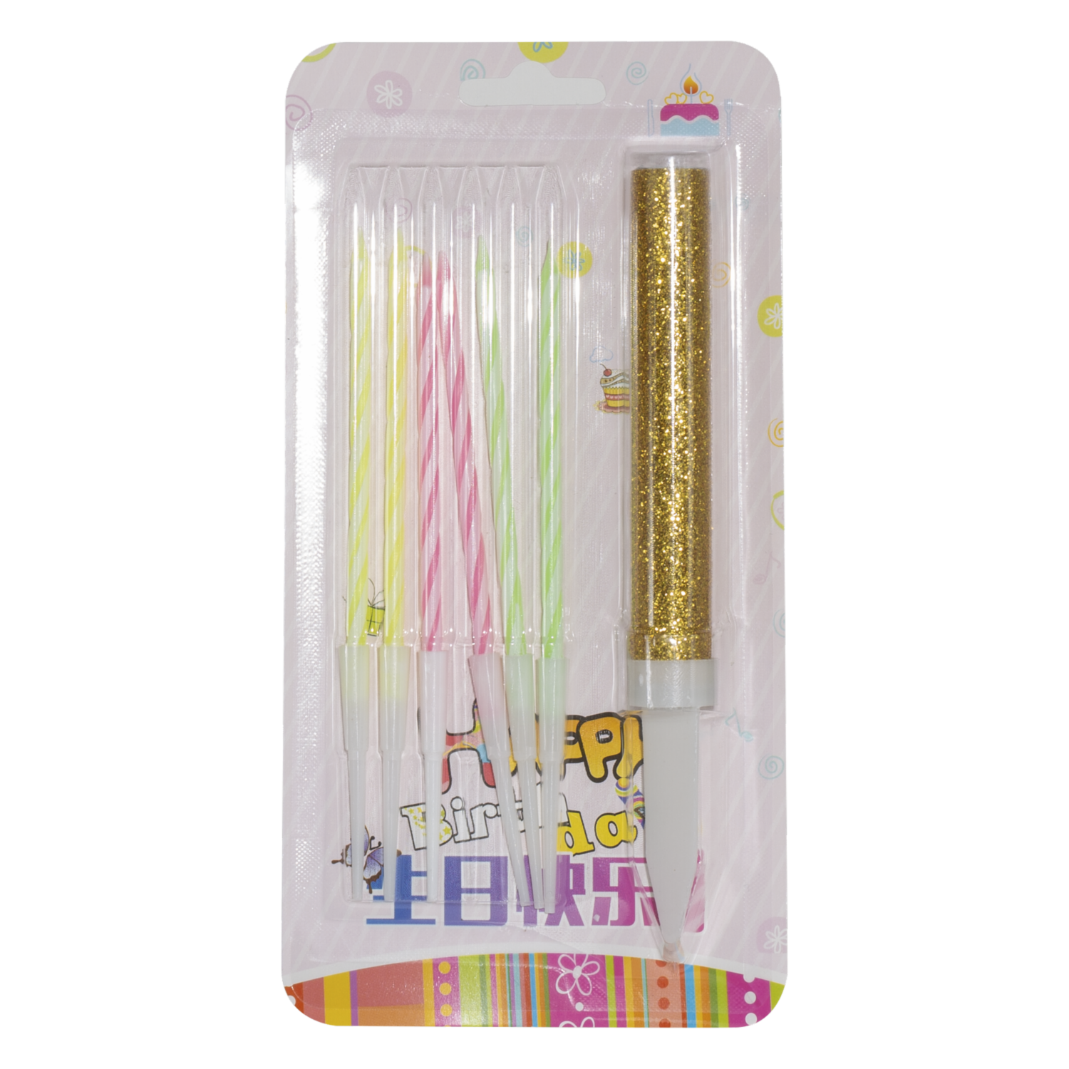 Velas De Cumpleaños Multicolor IMPORTADORA CUMPLEAÑOS 7 Piezas