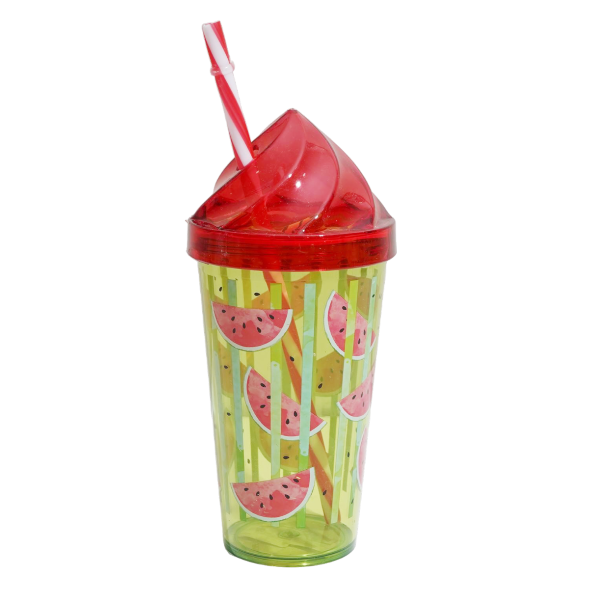 Vaso Con Sorbete Diseño Sandías HEREVIN Rojo Y Verde