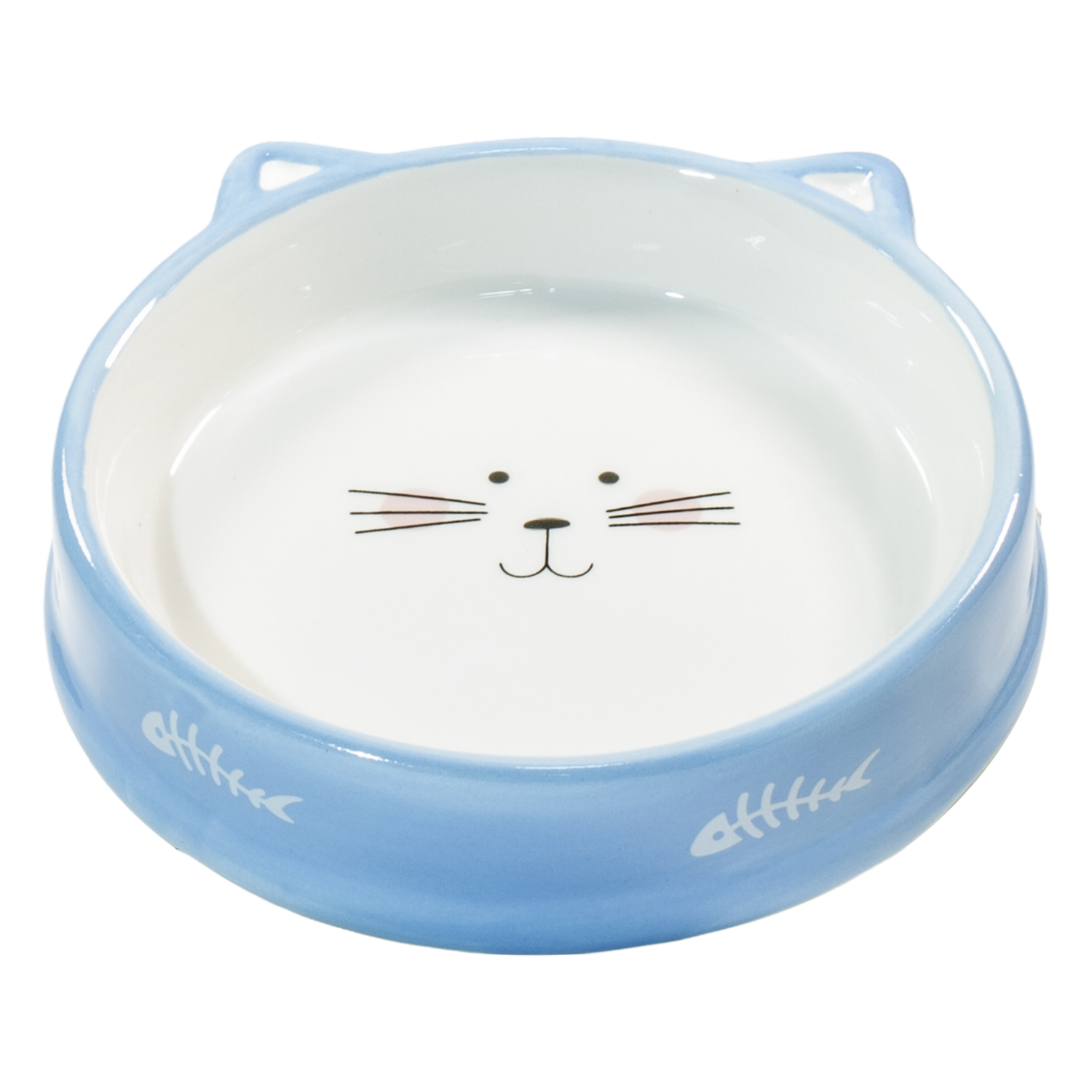 Plato Para Mascota Gatito Azul PET STAR 15X3 Cm
