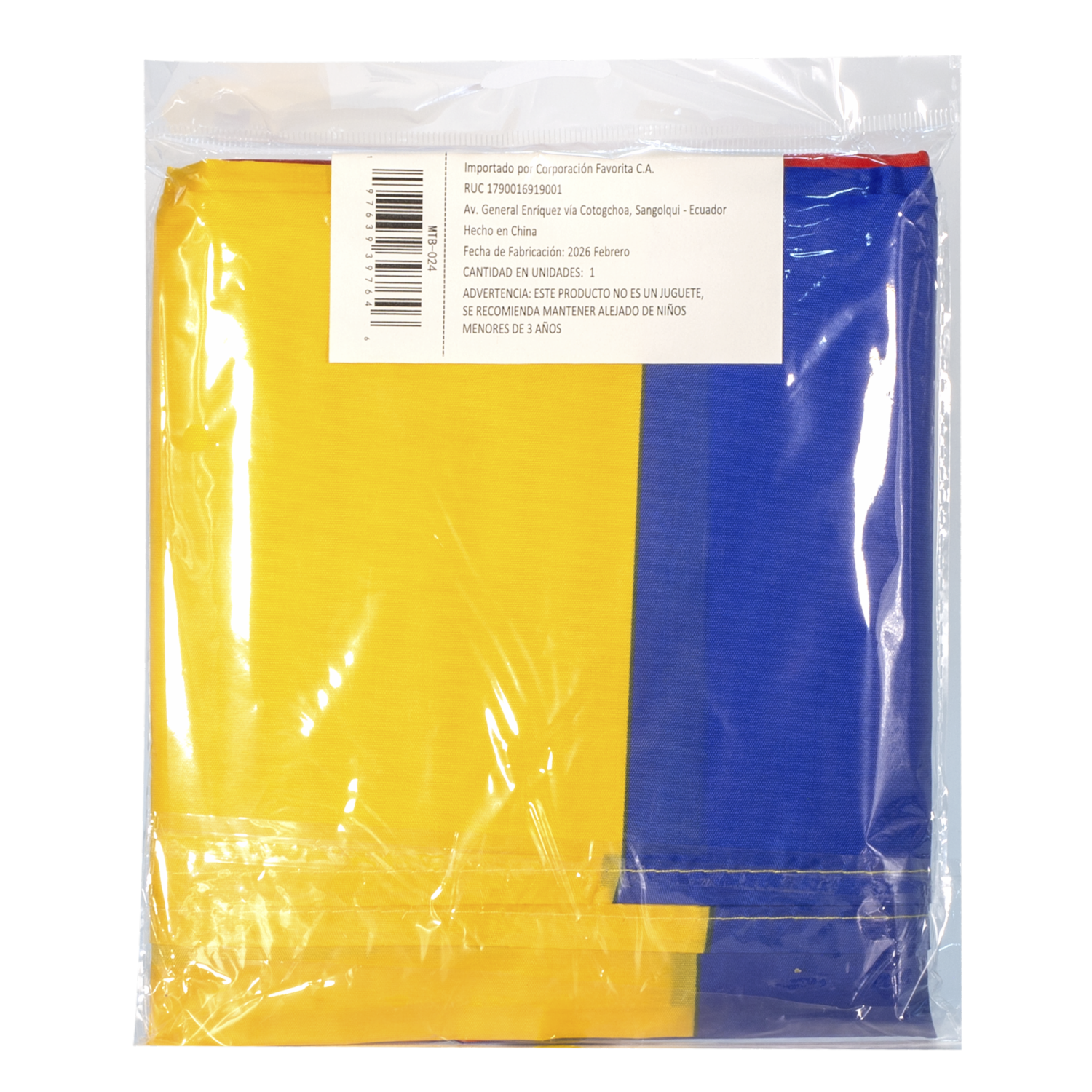 Capa Con Mangas Bandera Ecuador LA TRI 1 Pieza
