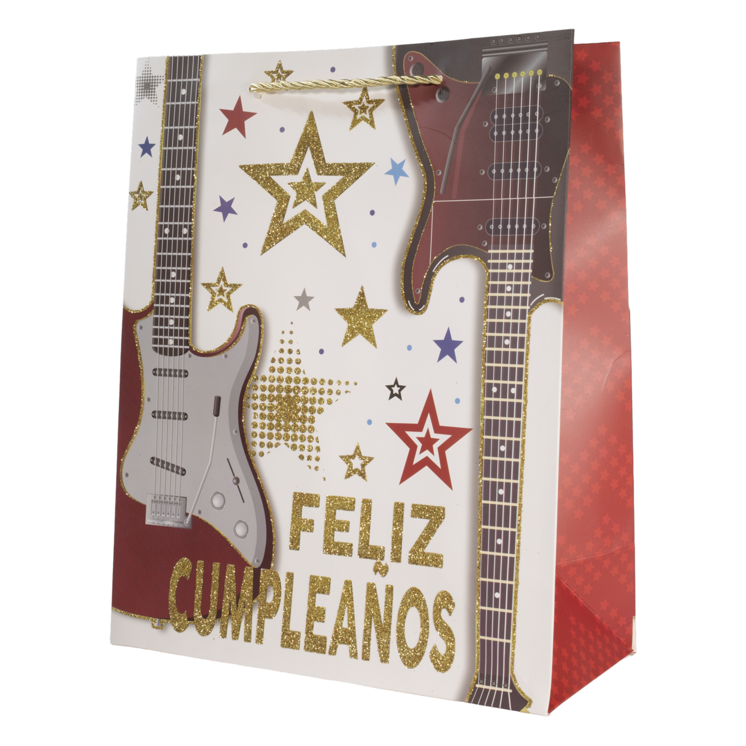 Bolsa De Regalo Diseño Feliz Cumpleaños IMPORTADORA CUMPLEAÑOS 32X26X12 Cm