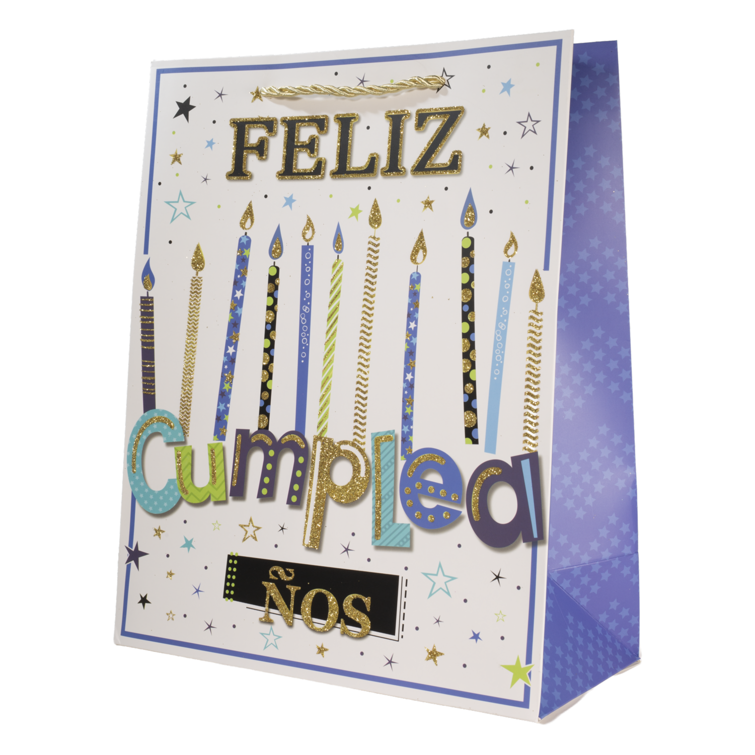 Bolsa De Regalo Diseño Feliz Cumpleaños IMPORTADORA CUMPLEAÑOS 32X26X12 Cm