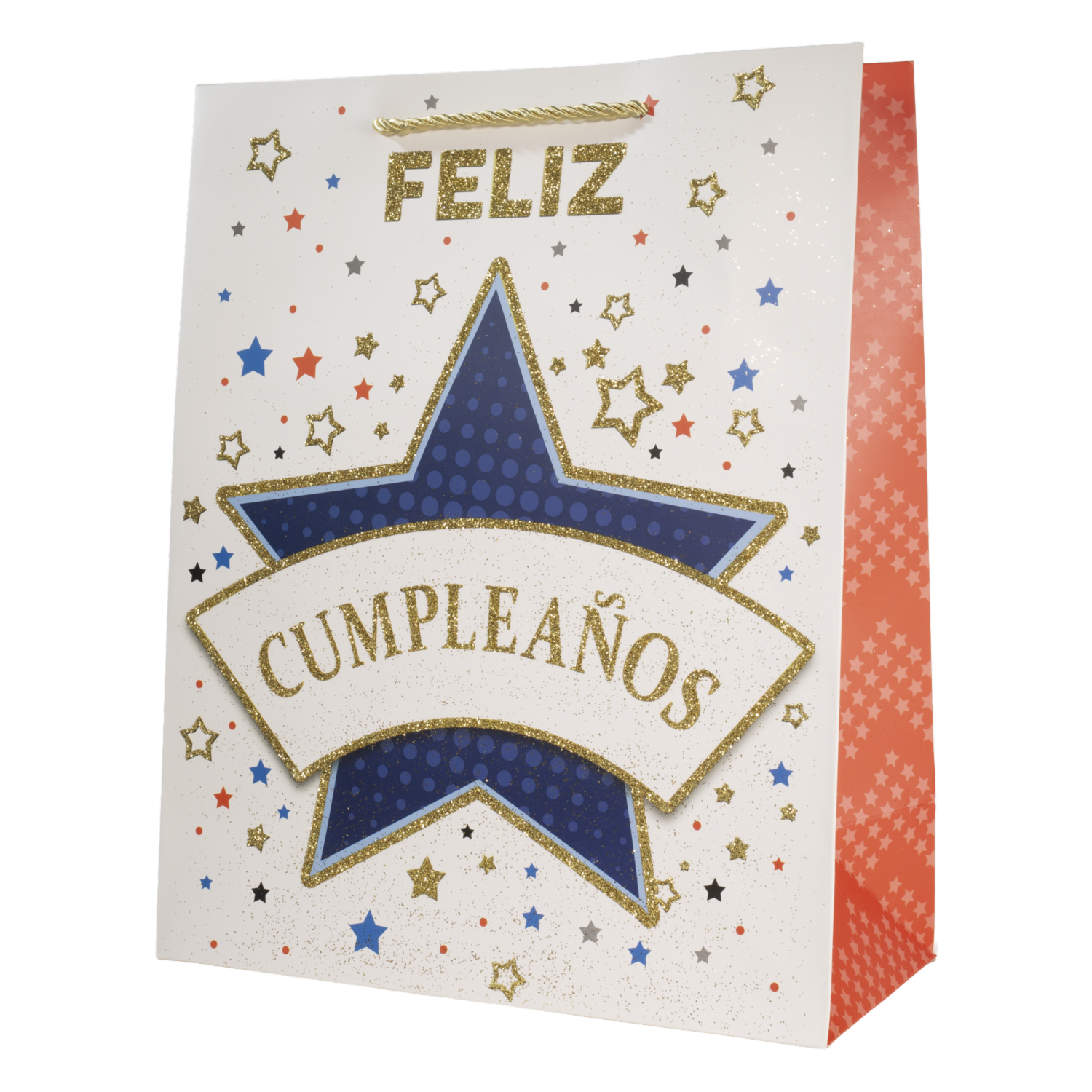 Bolsa De Regalo Diseño Feliz Cumpleaños IMPORTADORA CUMPLEAÑOS 32X26X12 Cm