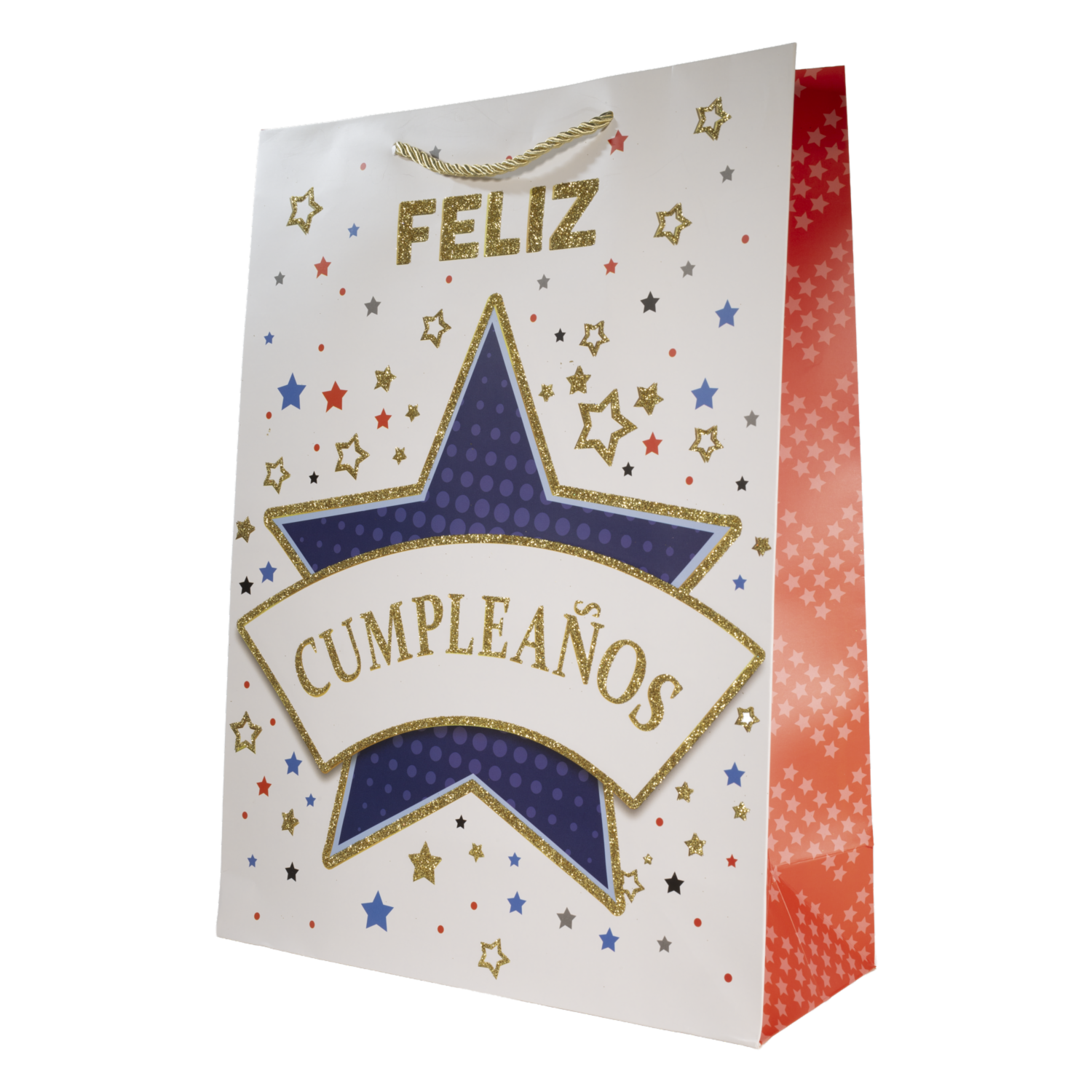 Bolsa De Regalo Diseño Feliz Cumpleaños IMPORTADORA CUMPLEAÑOS 40X30X12 Cm