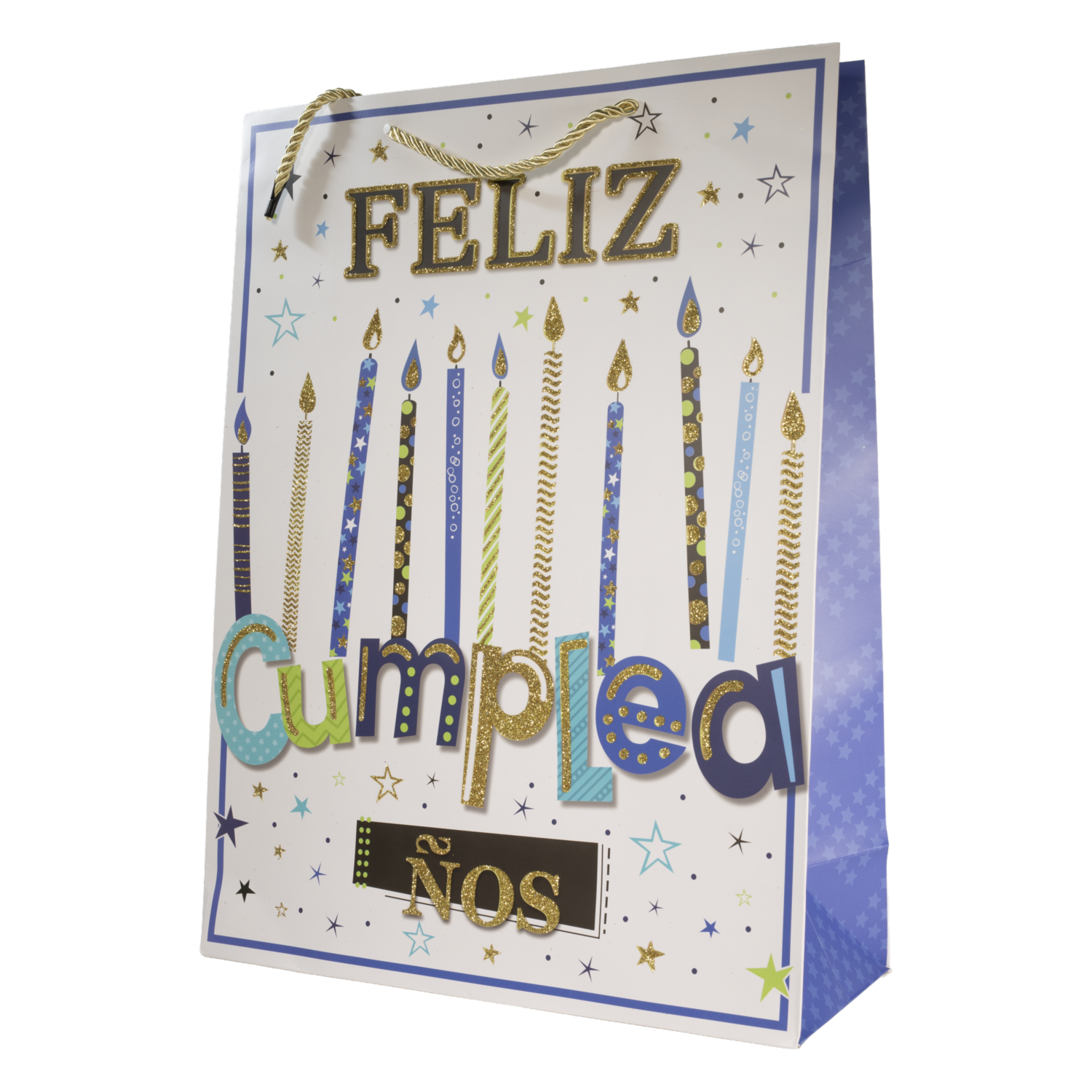 Bolsa De Regalo Diseño Feliz Cumpleaños IMPORTADORA CUMPLEAÑOS 40X30X12 Cm