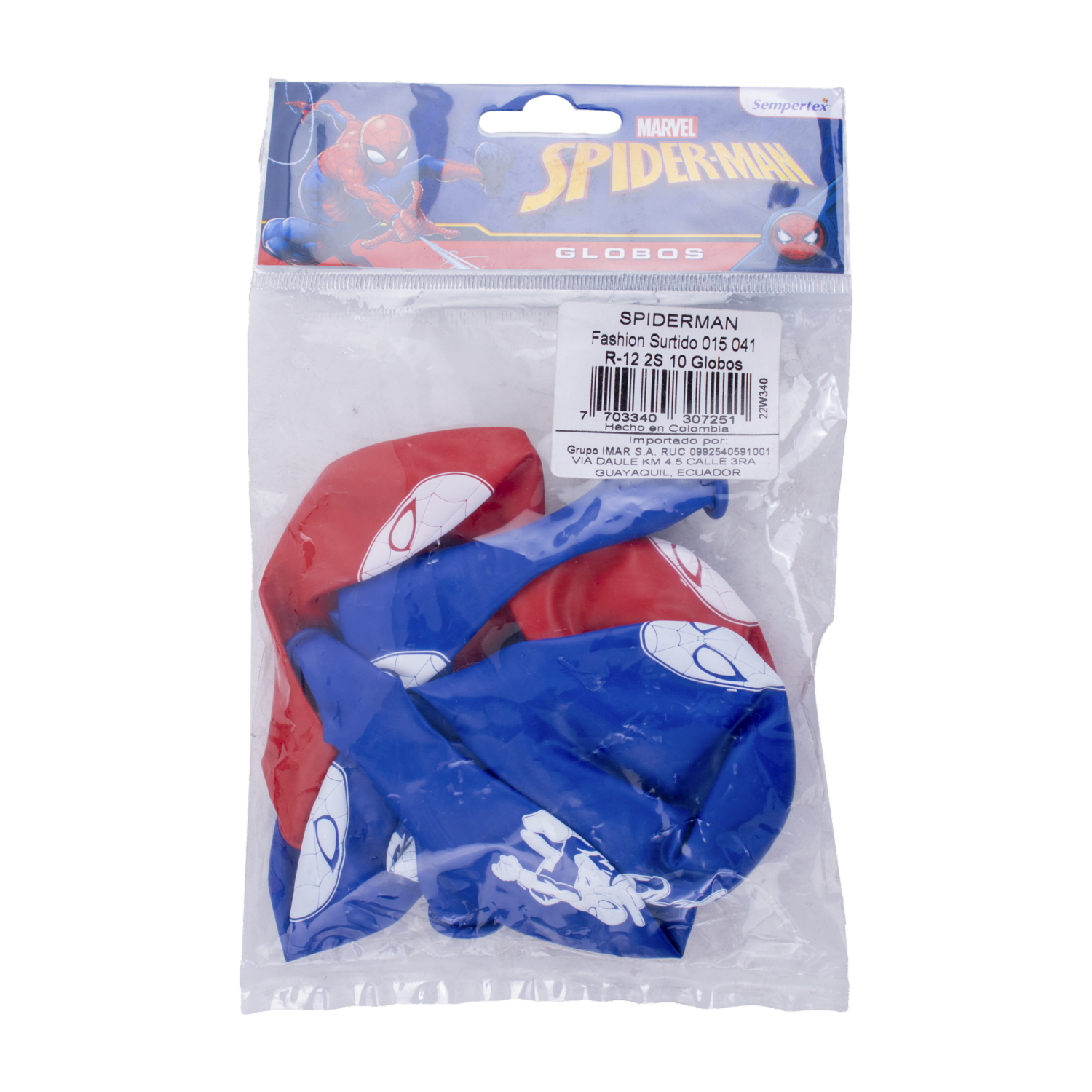 Globo Spiderman X 10 Unidades DISNEY R12