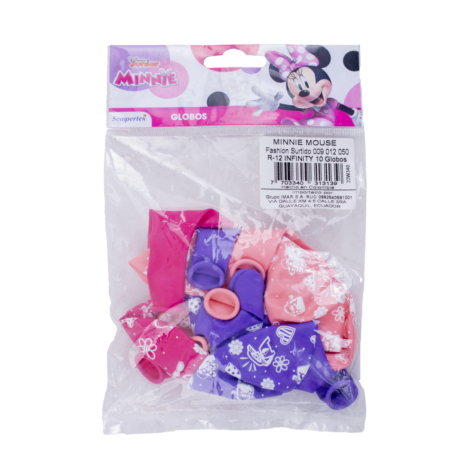 Globo Minnie Mouse X 10 Unidades DISNEY R12