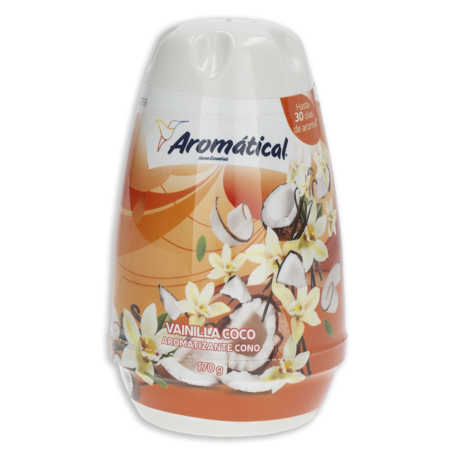 Aromatizante En Cono Fragancia Vainilla Coco AROMÁTICAL 170 G