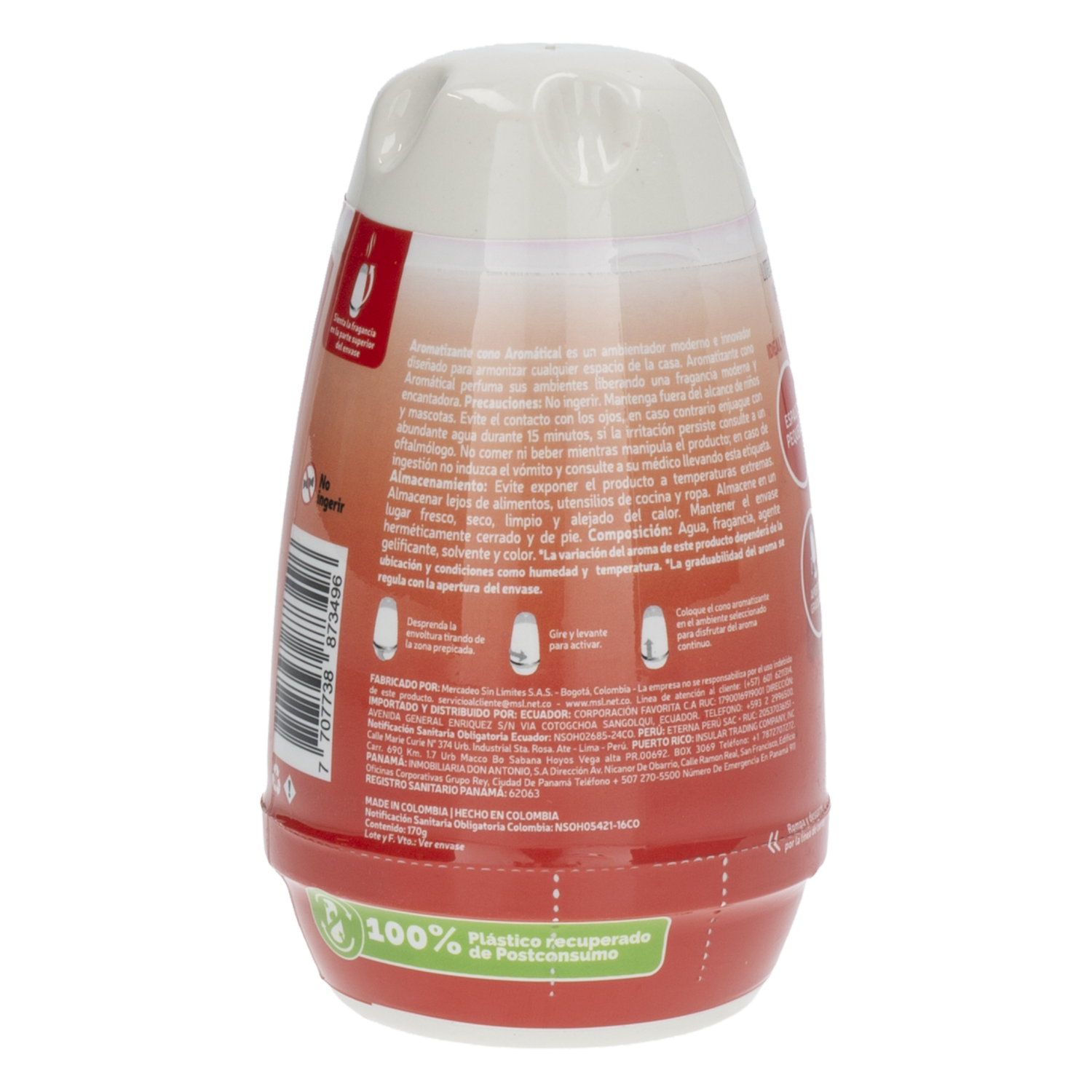 Aromatizante En Cono Fragancia Manzana Canela AROMÁTICAL 170 G