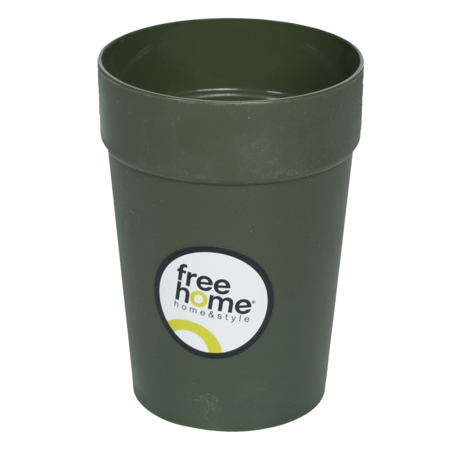 Vaso Plástico Diseño Verde Militar FREE HOME 420 Ml