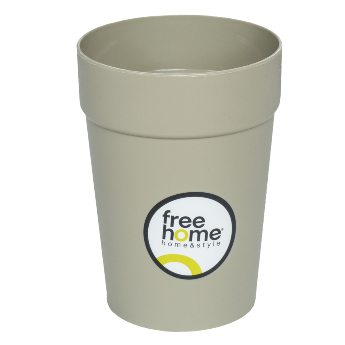 Vaso Plástico Diseño Beige FREE HOME 420 Ml