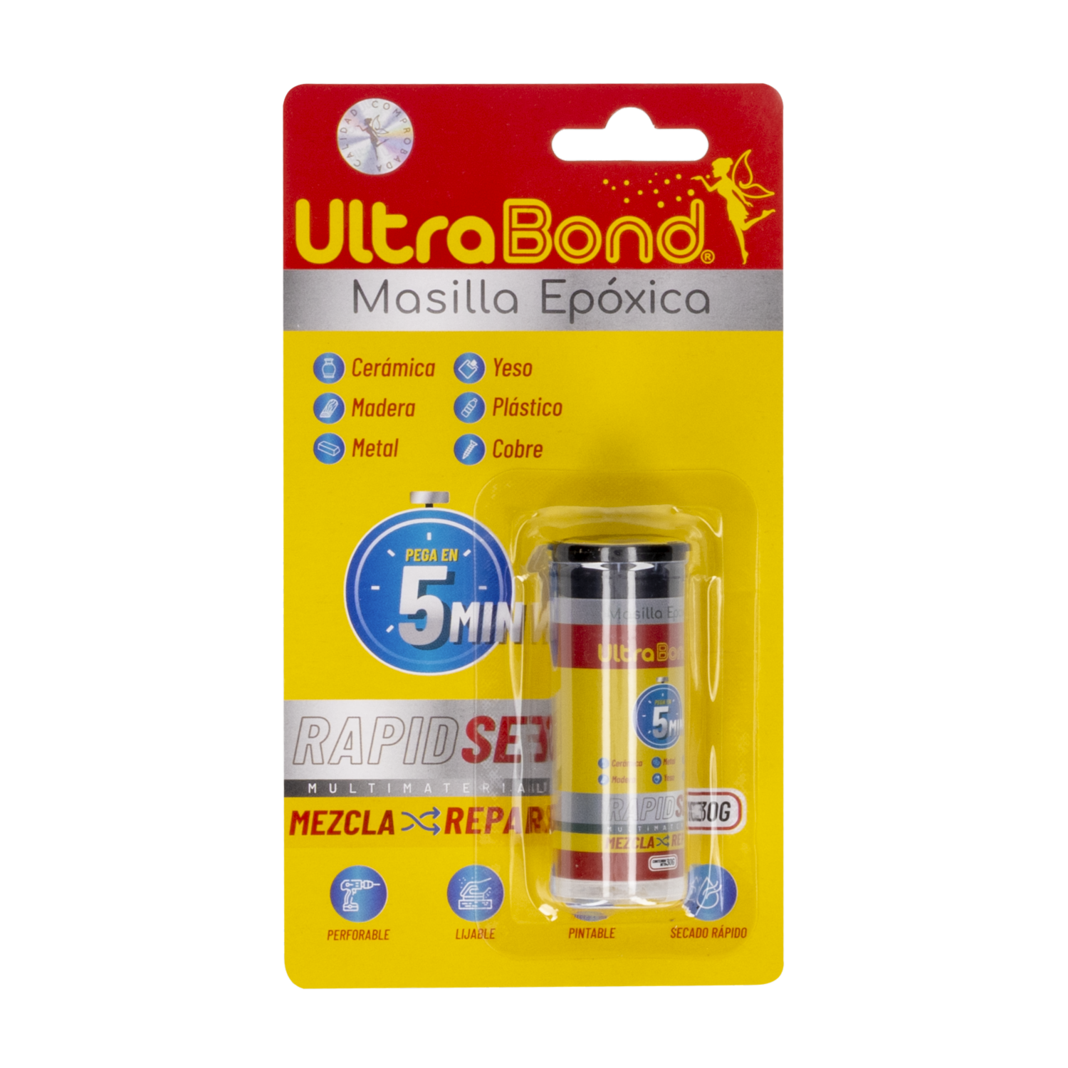 Masilla Epóxica Secado Rápido ULTRABOND 30 G
