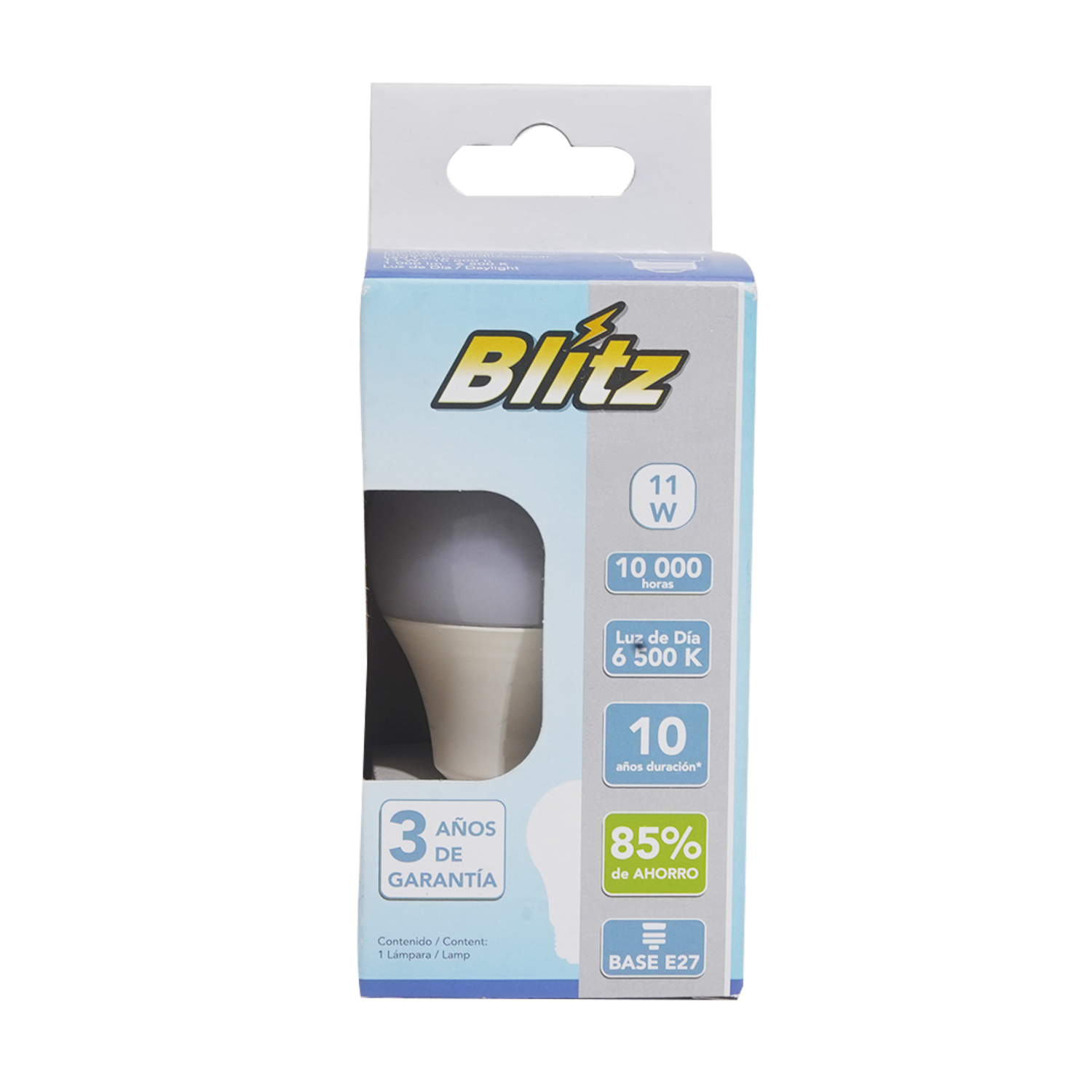 Foco Led Value Luz Blanco De 11W/865 BLÍTZ Unidad