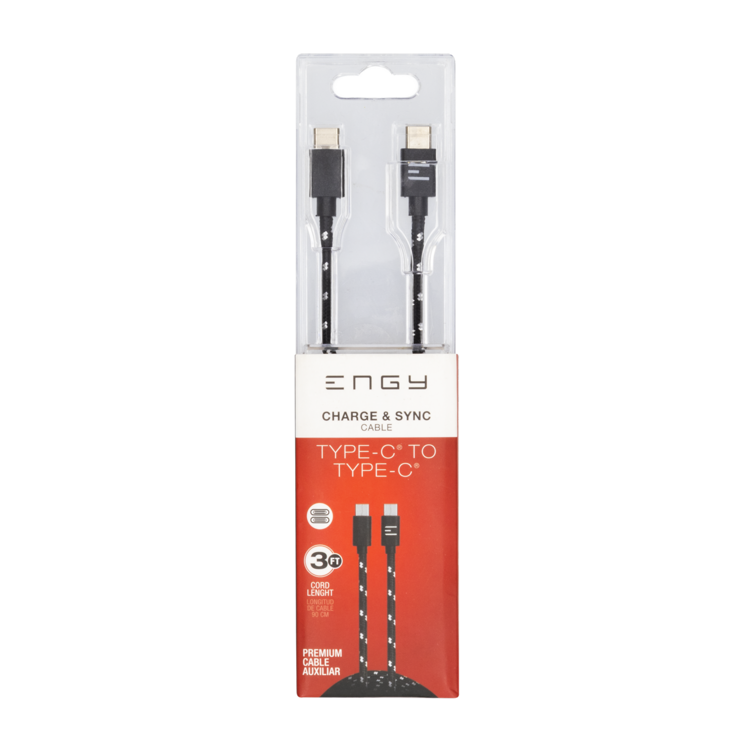 Cable Tipo C a Tipo C ENGY 90 Cm
