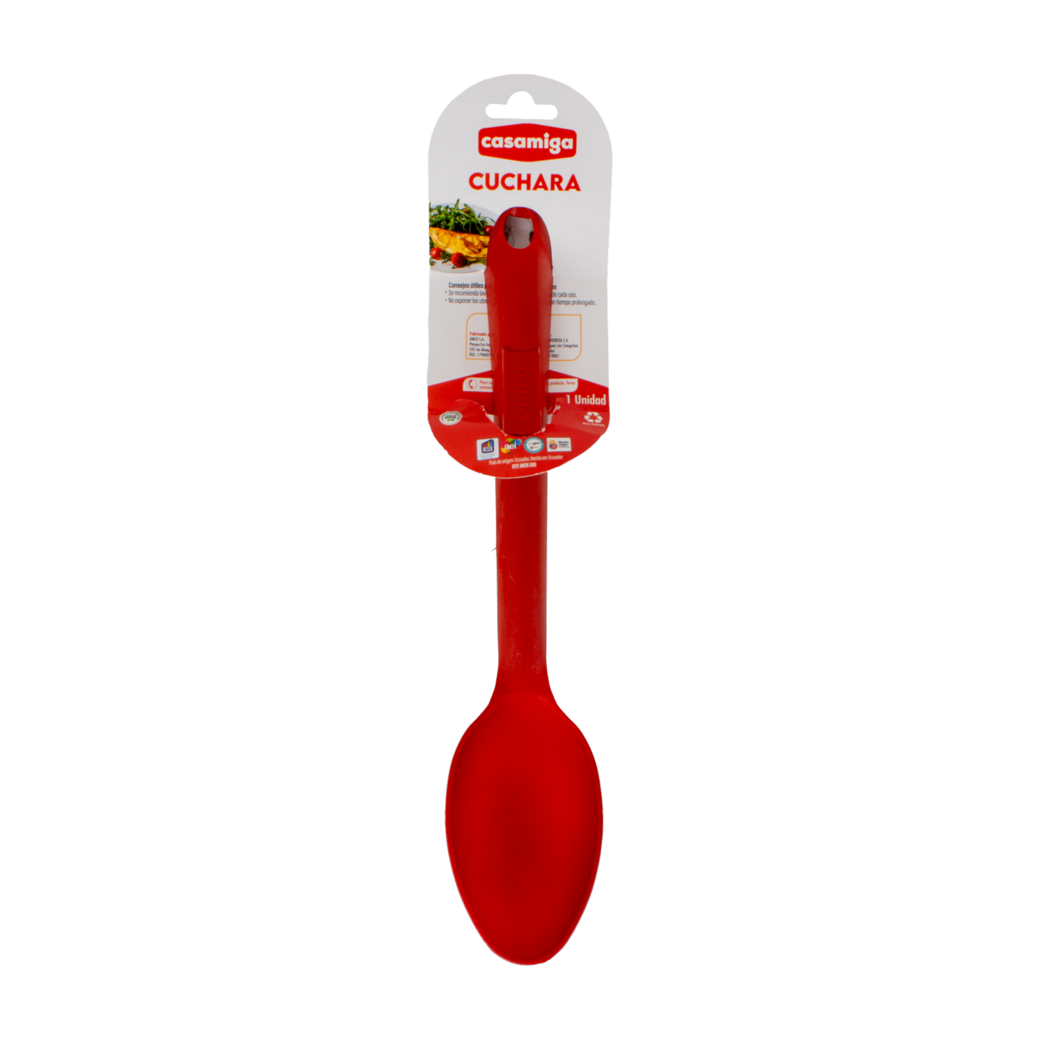 Cuchara Larga Color Rojo CASAMIGA Unidad