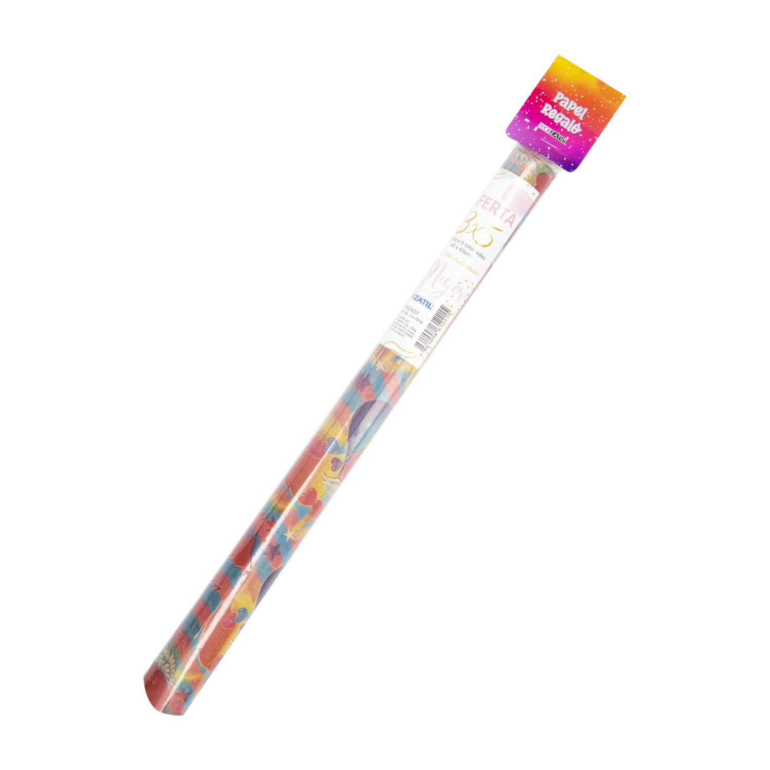 Papel De Regalo Kraft Mujer VERNAZA GRAFIC X 3 Uds