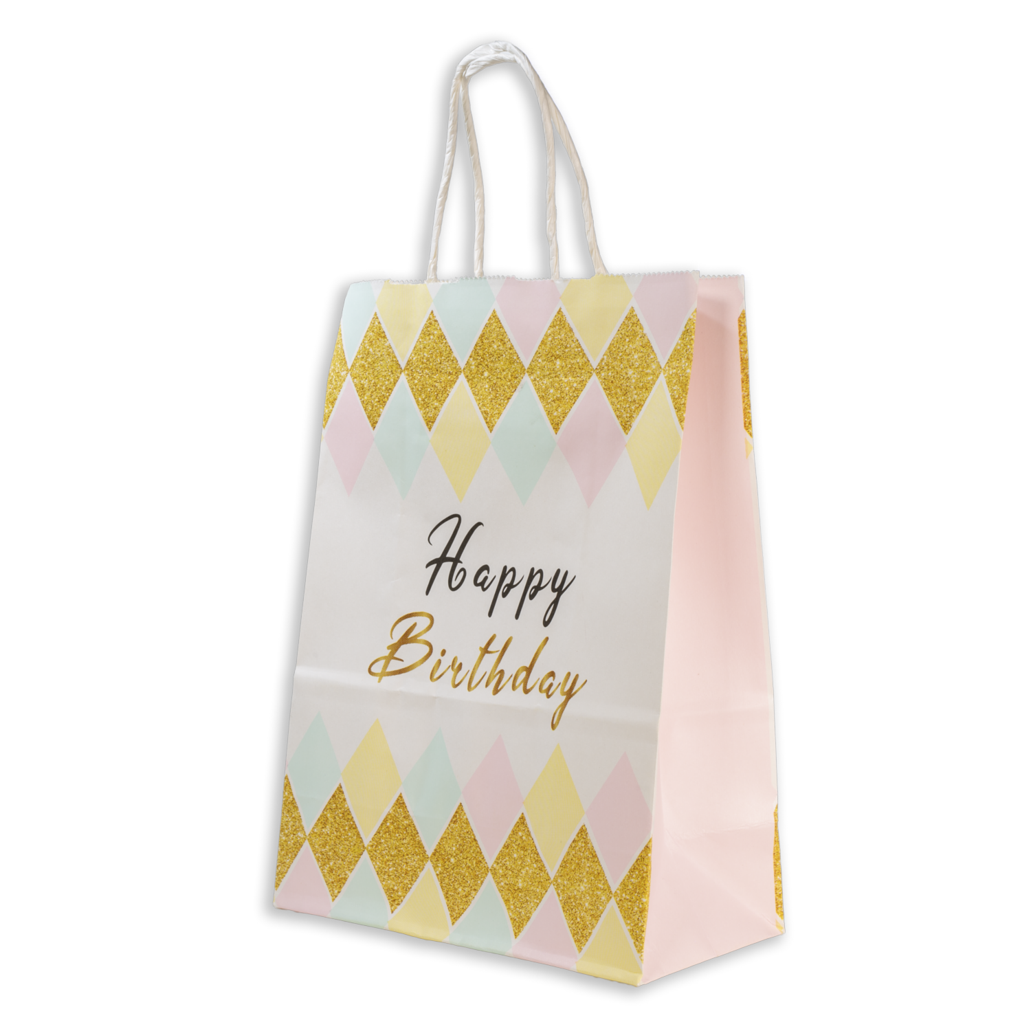 Bolsa De Regalo Diseño Happy Birthday IMPORTADORA CUMPLEAÑOS 21X15X8 Cm