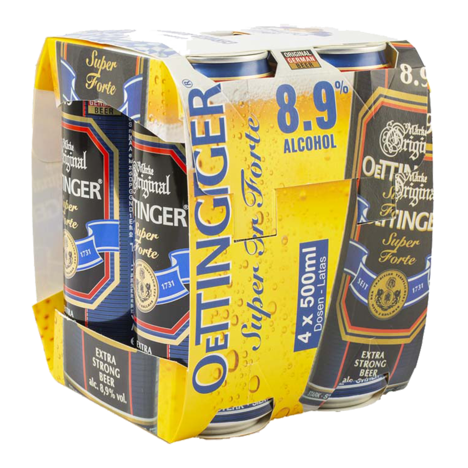 Cerveza Super Forte OETTINGER 4 x 500 ML