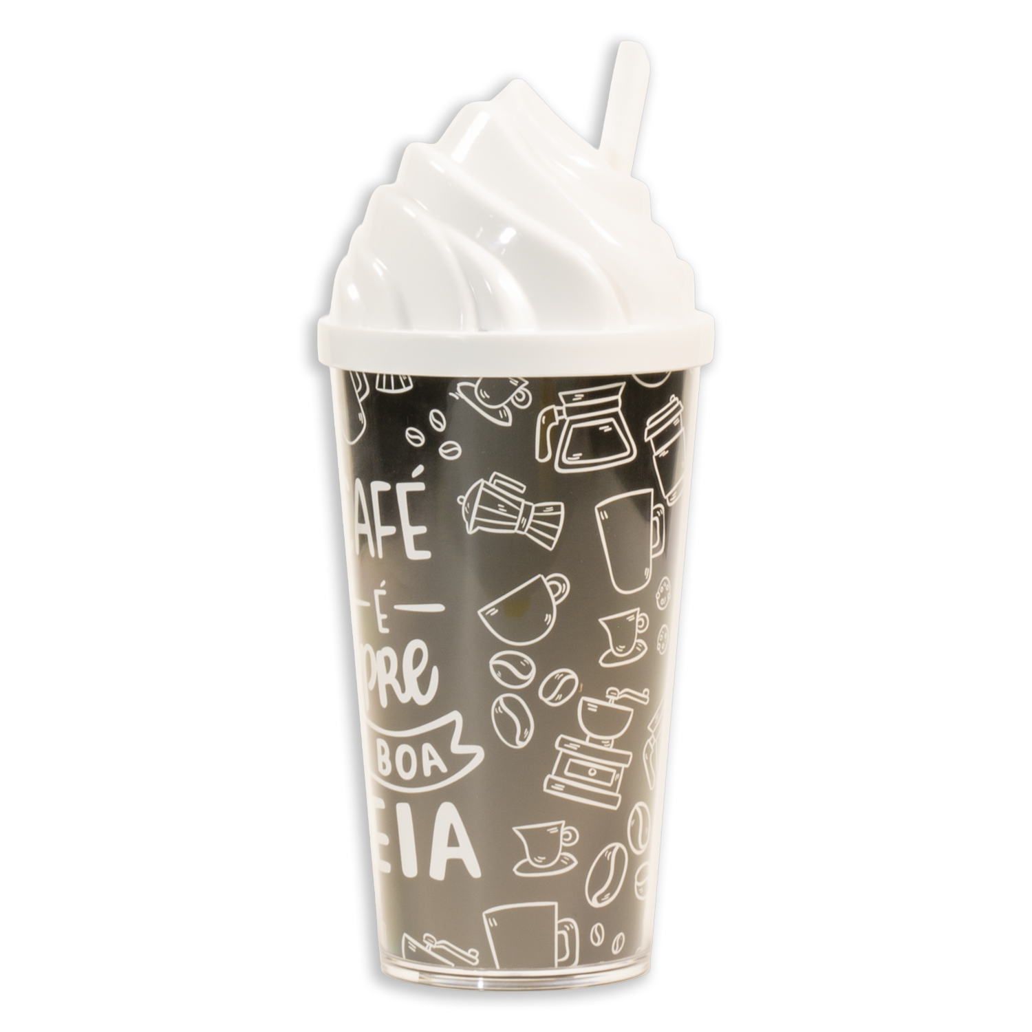 Vaso Plástico Diseño Chantilly Plus Café NEOPLAS 500 Ml