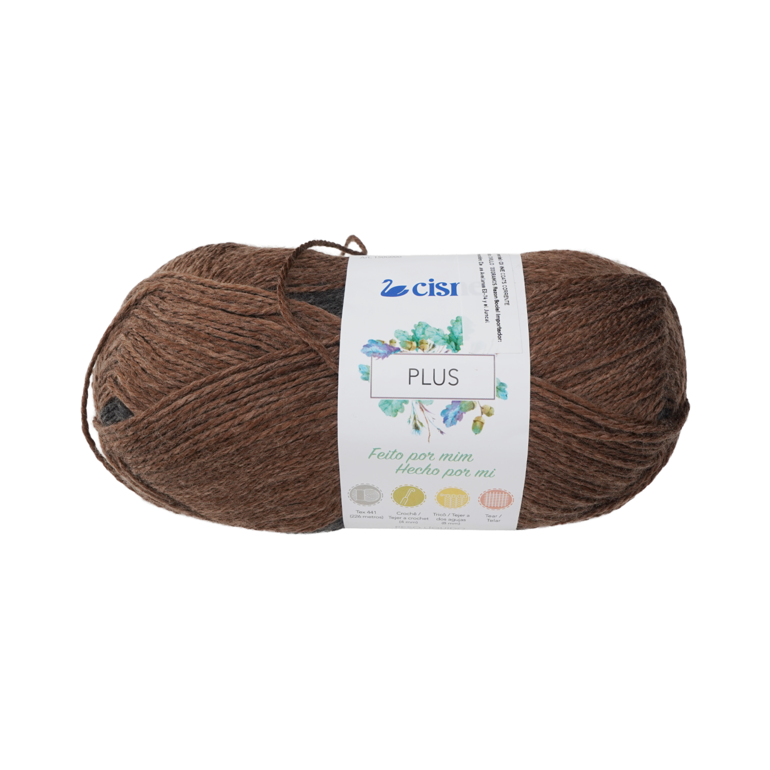 Lana Plus Negro Blanco Gris Café CISNE 100 G