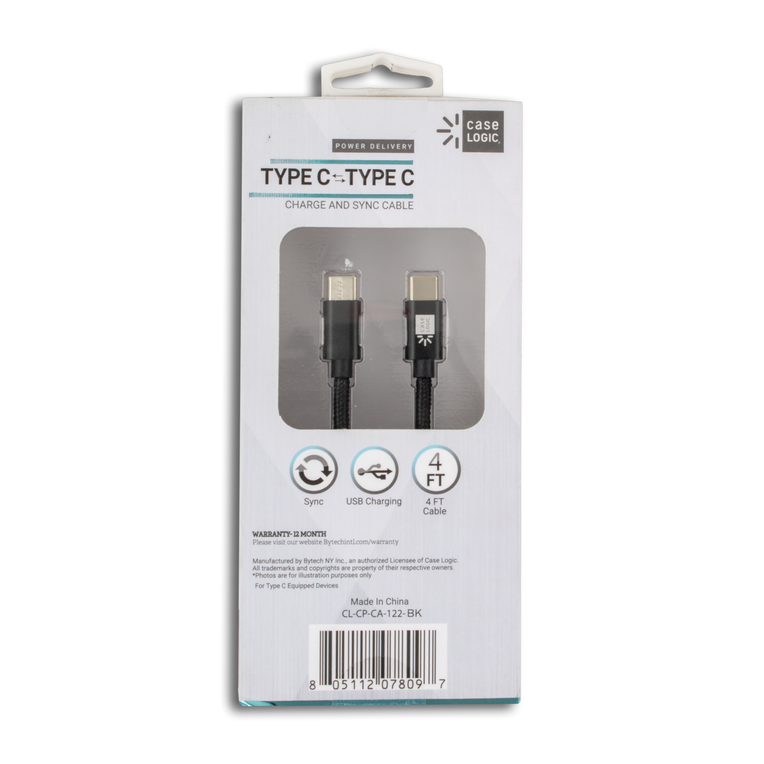 Cable Tipo C A Tipo C Negro 60 W BYTECH 4 Pies