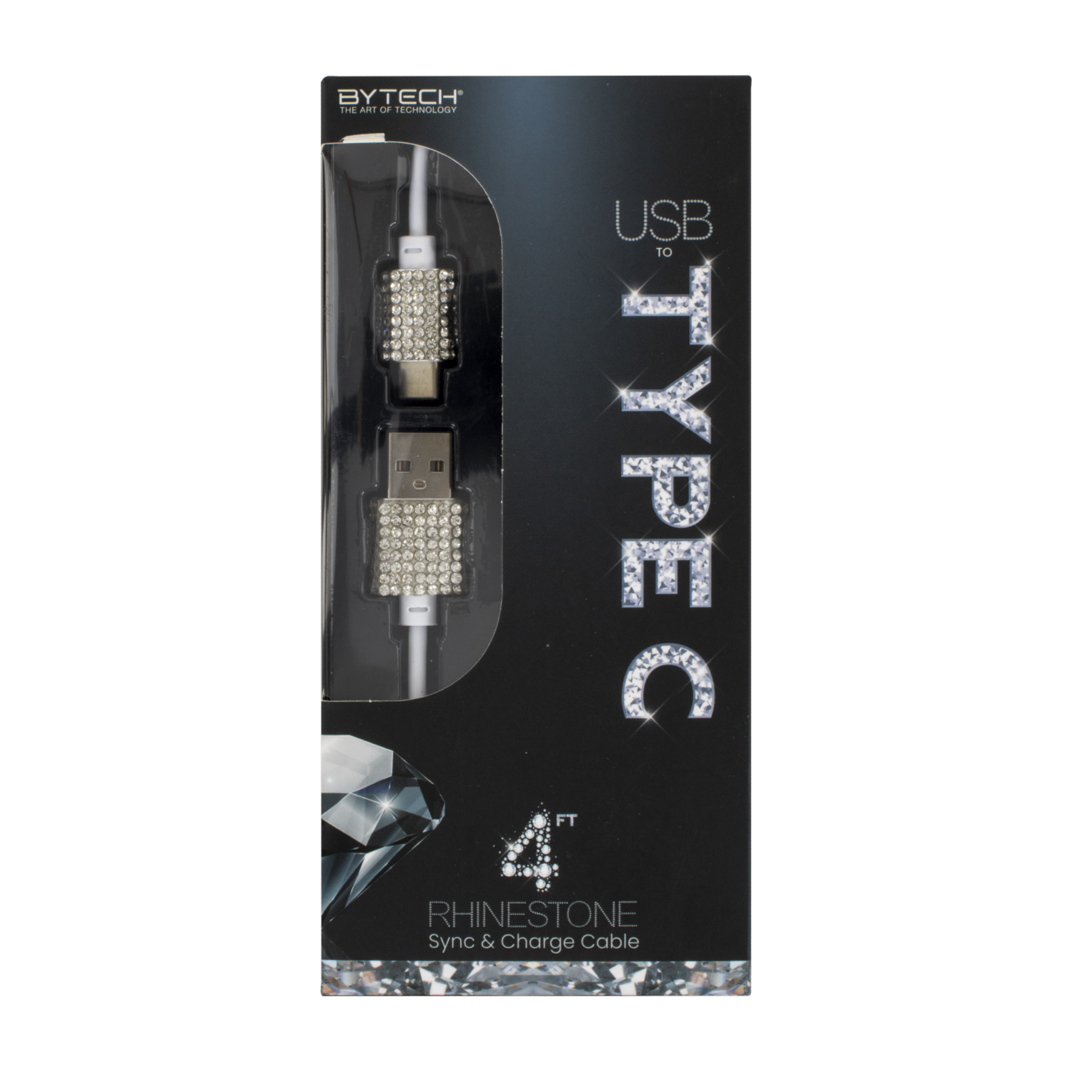 Cable De Carga Tipo C Rhinestone BYTECH 1.21 M