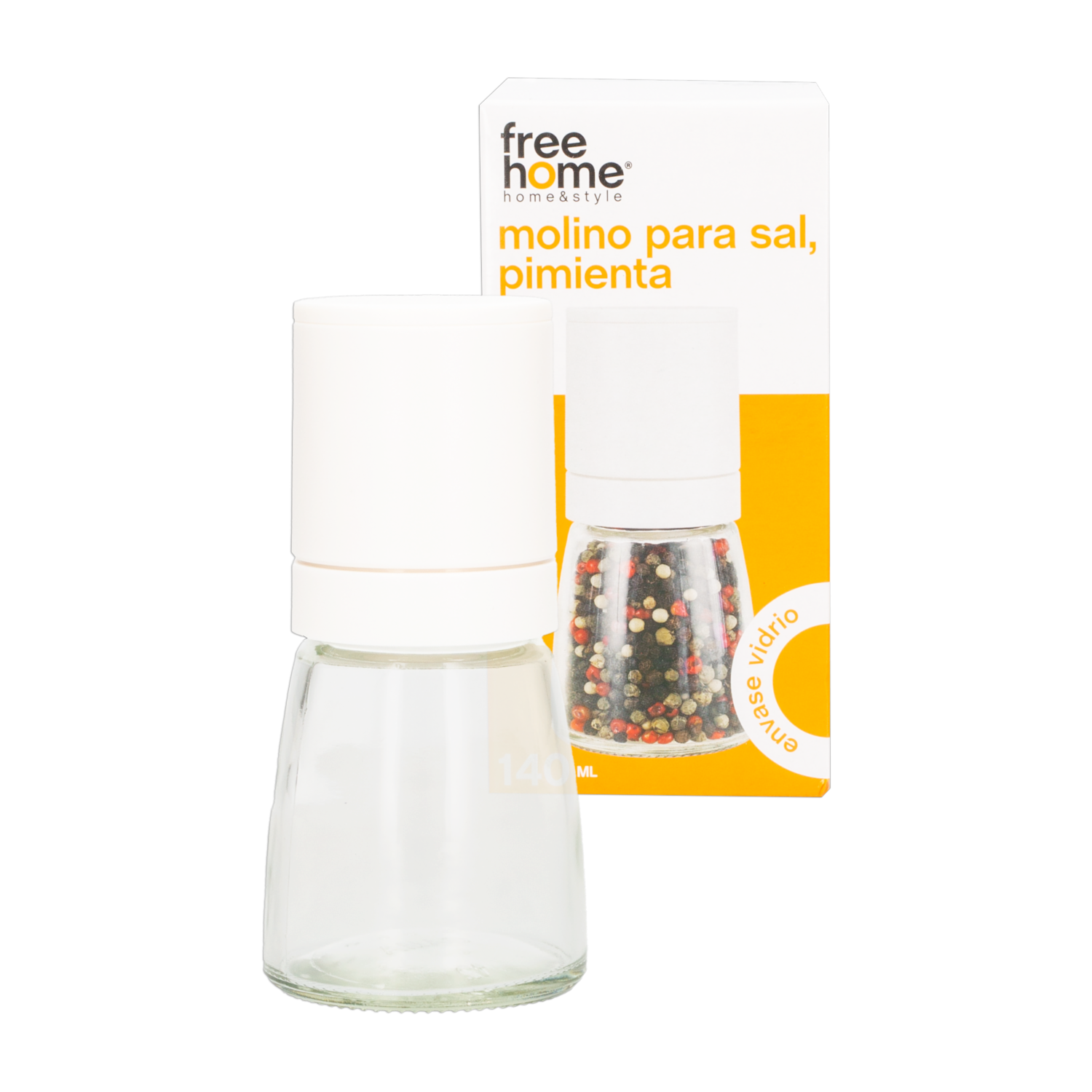 Molino Sal Pimentero Blanco FREE HOME Basico