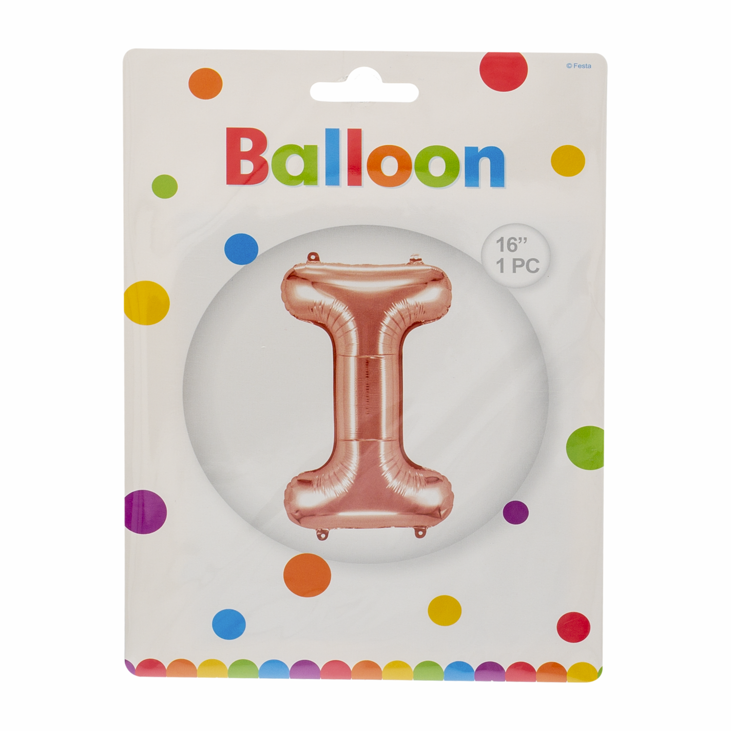 Globo Metálico Letra I Dorado Rosa BALLOON 40,5 Cm