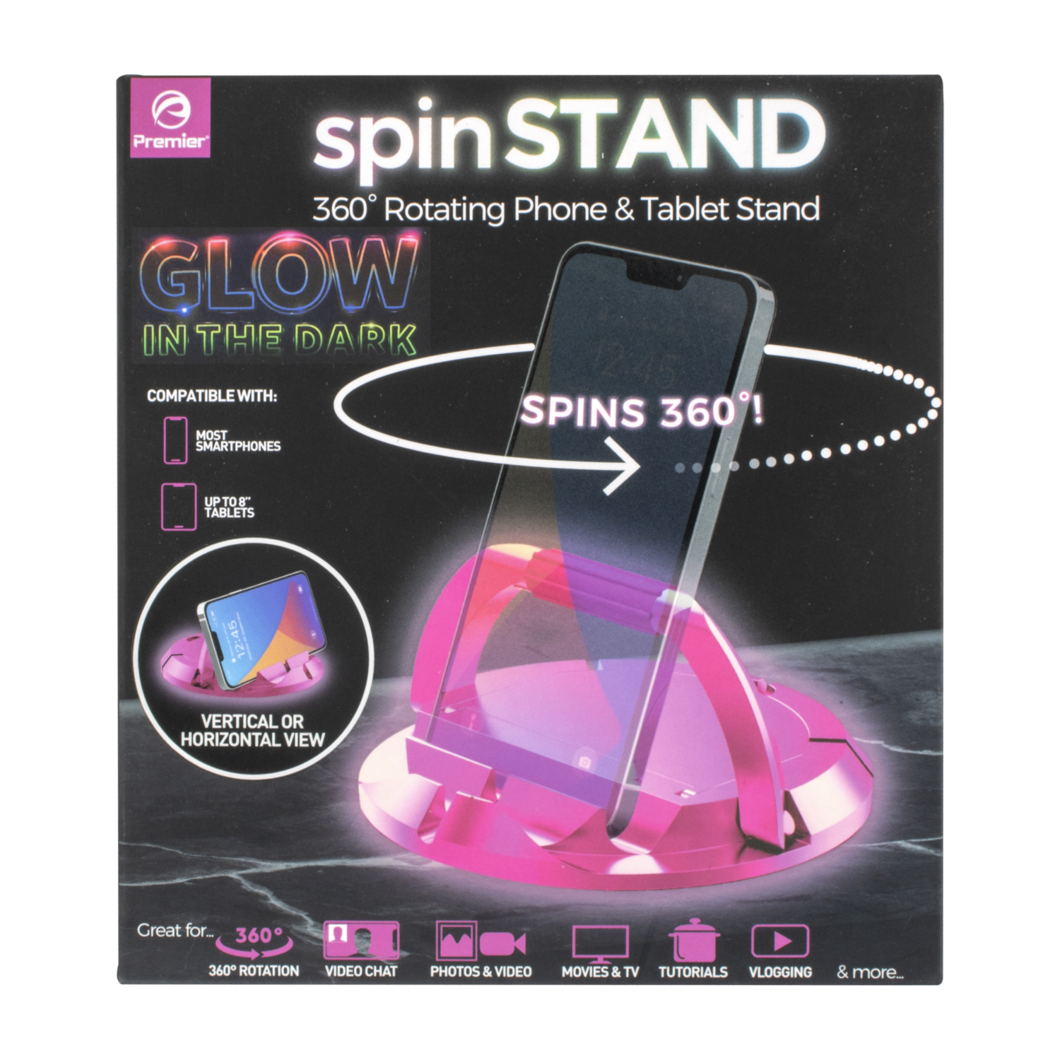 Soporte Para Celular Giratorio Rosado PREMIER Unidad