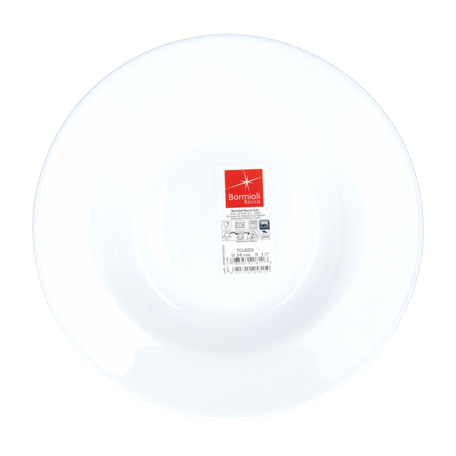Plato Hondo Toledo Color Blanco BORMIOLI ROCCO Unidad
