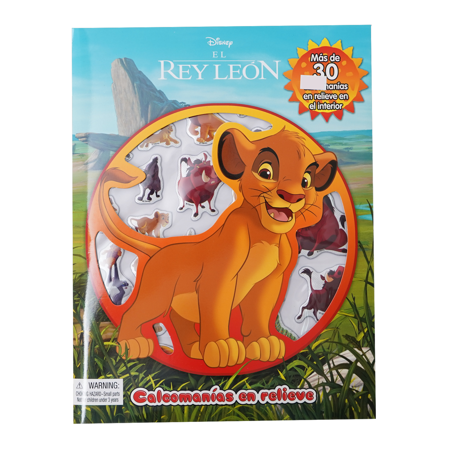 Libros Disney Rey Leon Calcomanías En Relieve DISNEY 24 Páginas