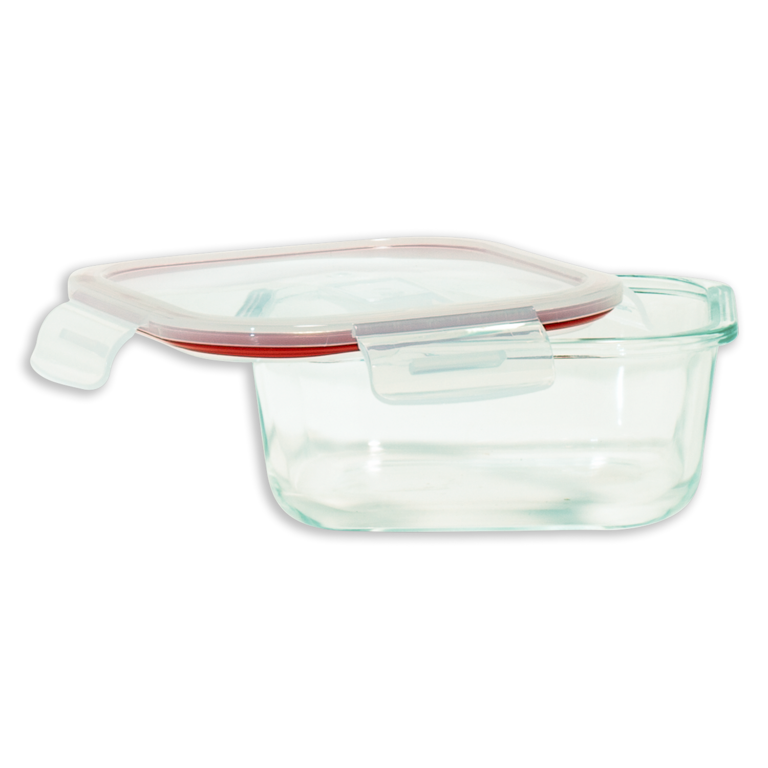 Repostero Refractario Hermético Rectangular Con Válvula Rojo Claro FREE HOME 800 Ml