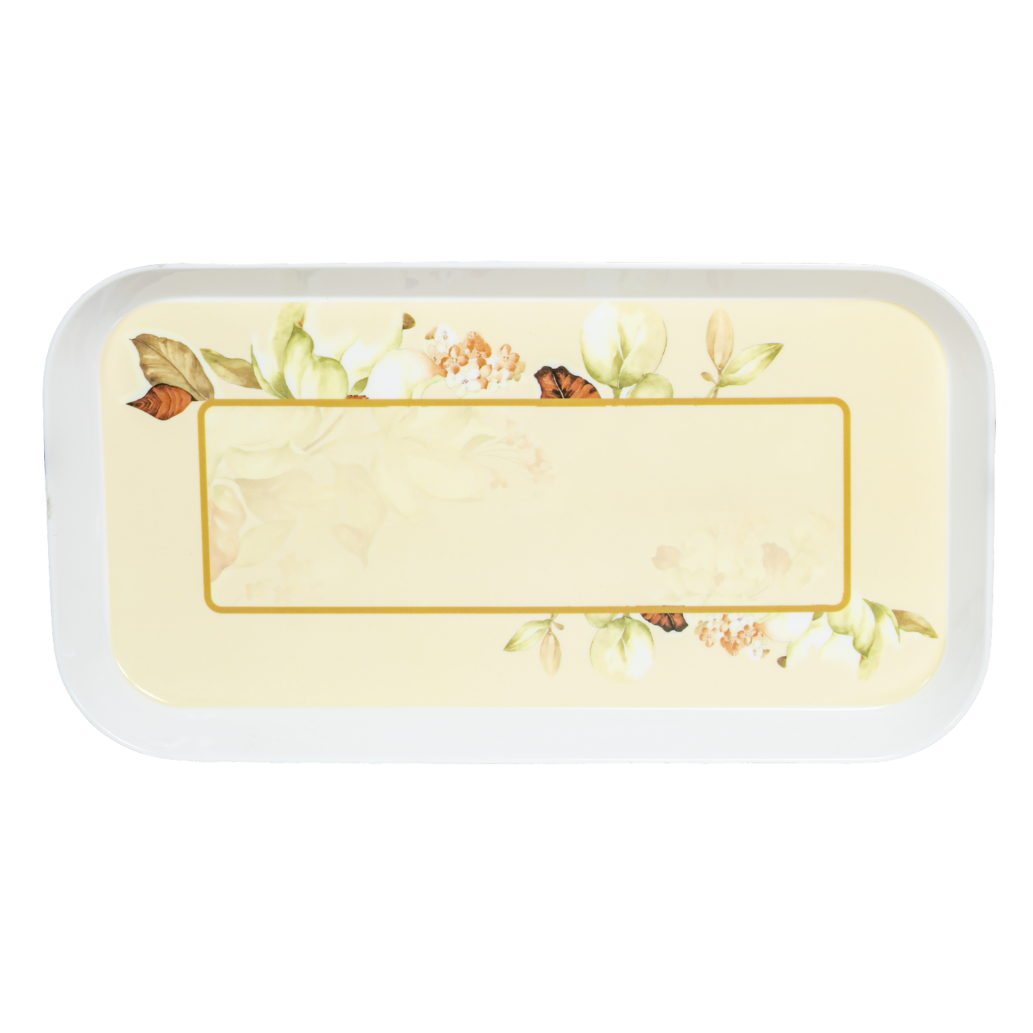 Bandeja Para Servir Diseño Rectangular Floral FREE HOME 32X17 XM