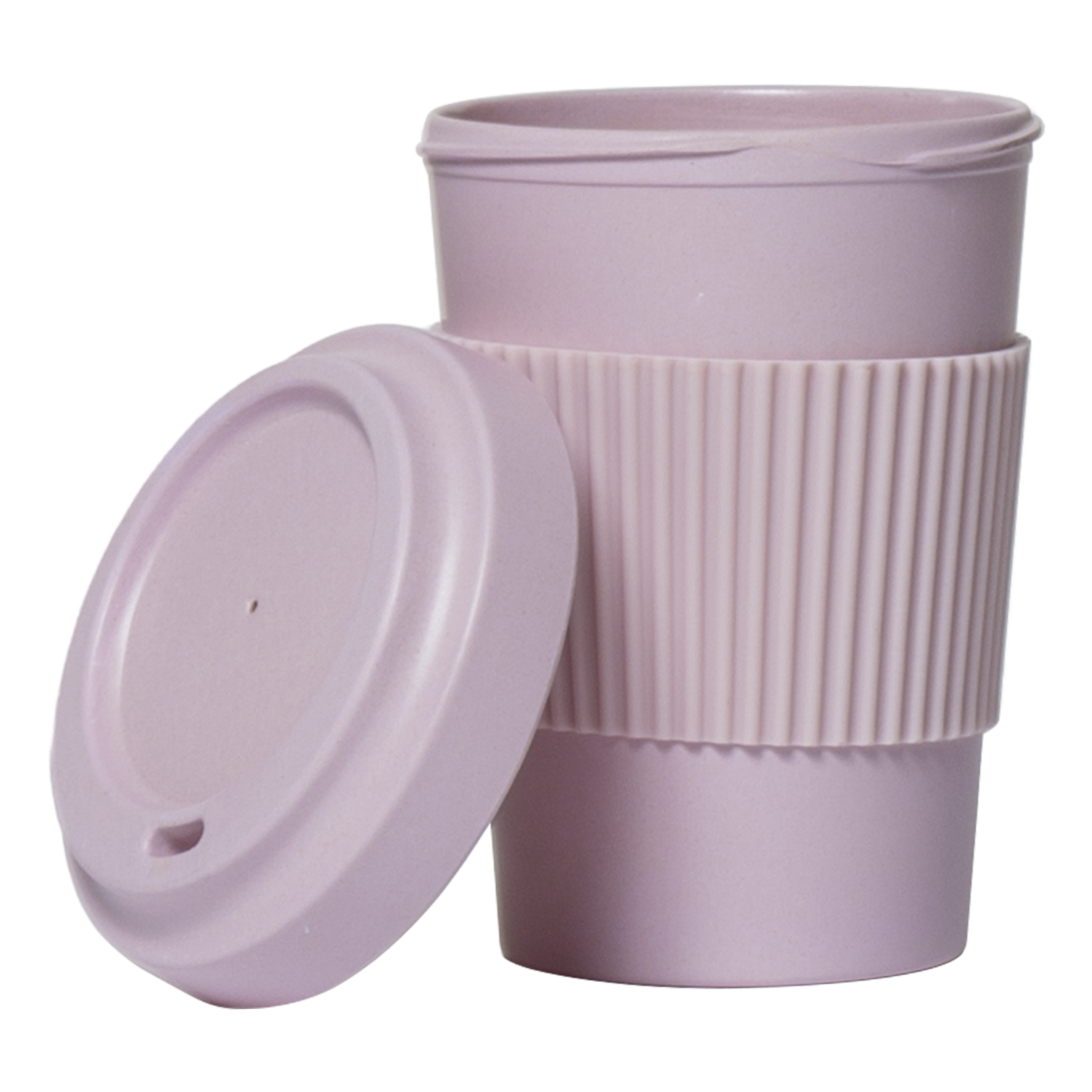 Vaso Para Café Con Tapa Color Rosa WAHFAY 9.5X6.5X13 Cm