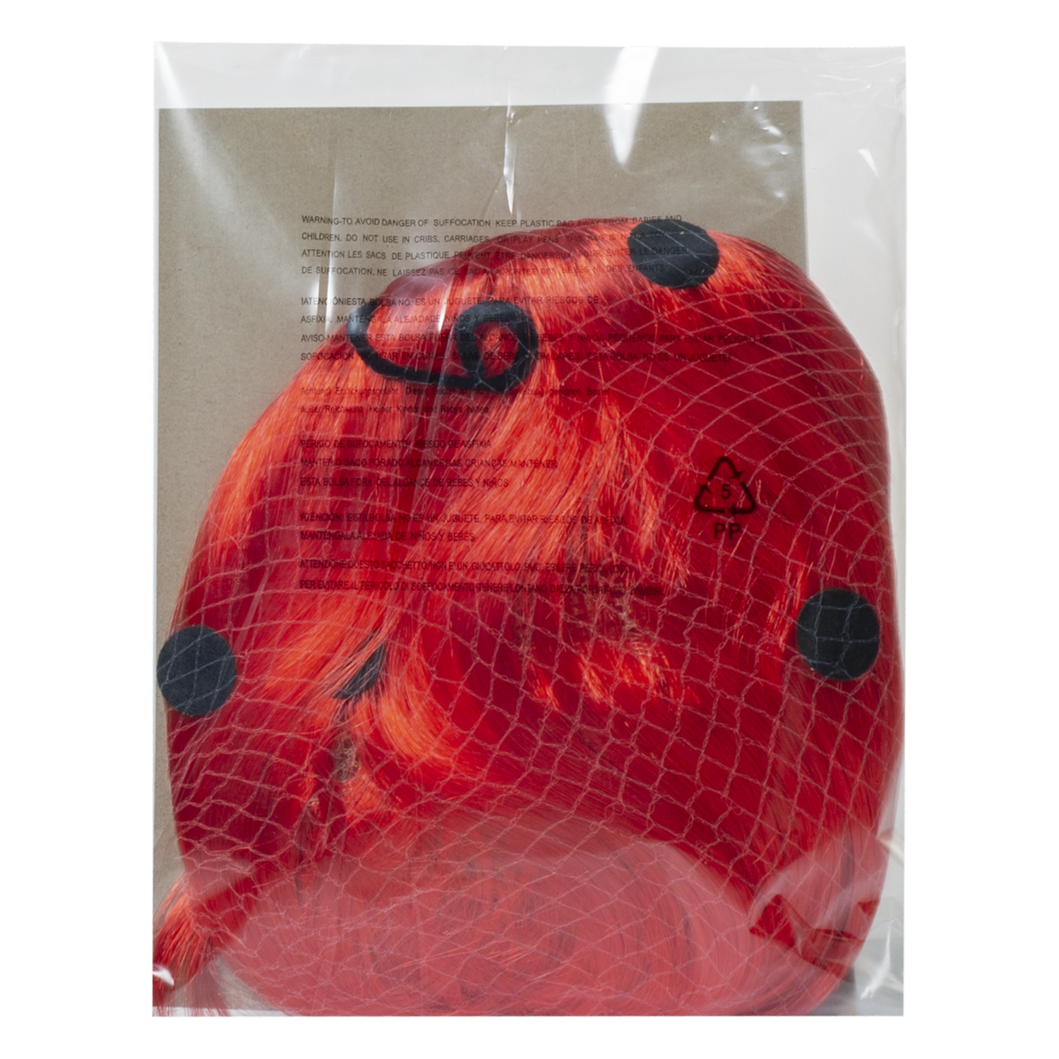 Peluca Con Antenas De Mariquita Para Halloween LUCIDA Unidad
